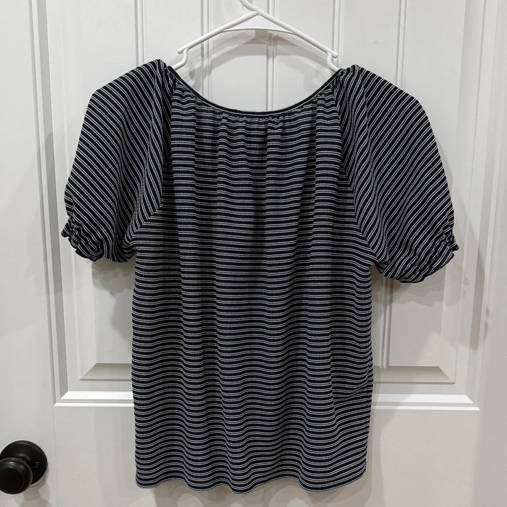 NWOT Madewell Navy and White Striped Top